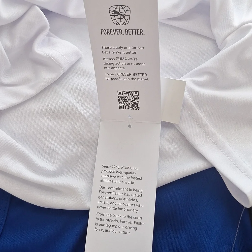 Puma Kids Tee Tank Shorts Set White and Blue Logo 3 Piece Set